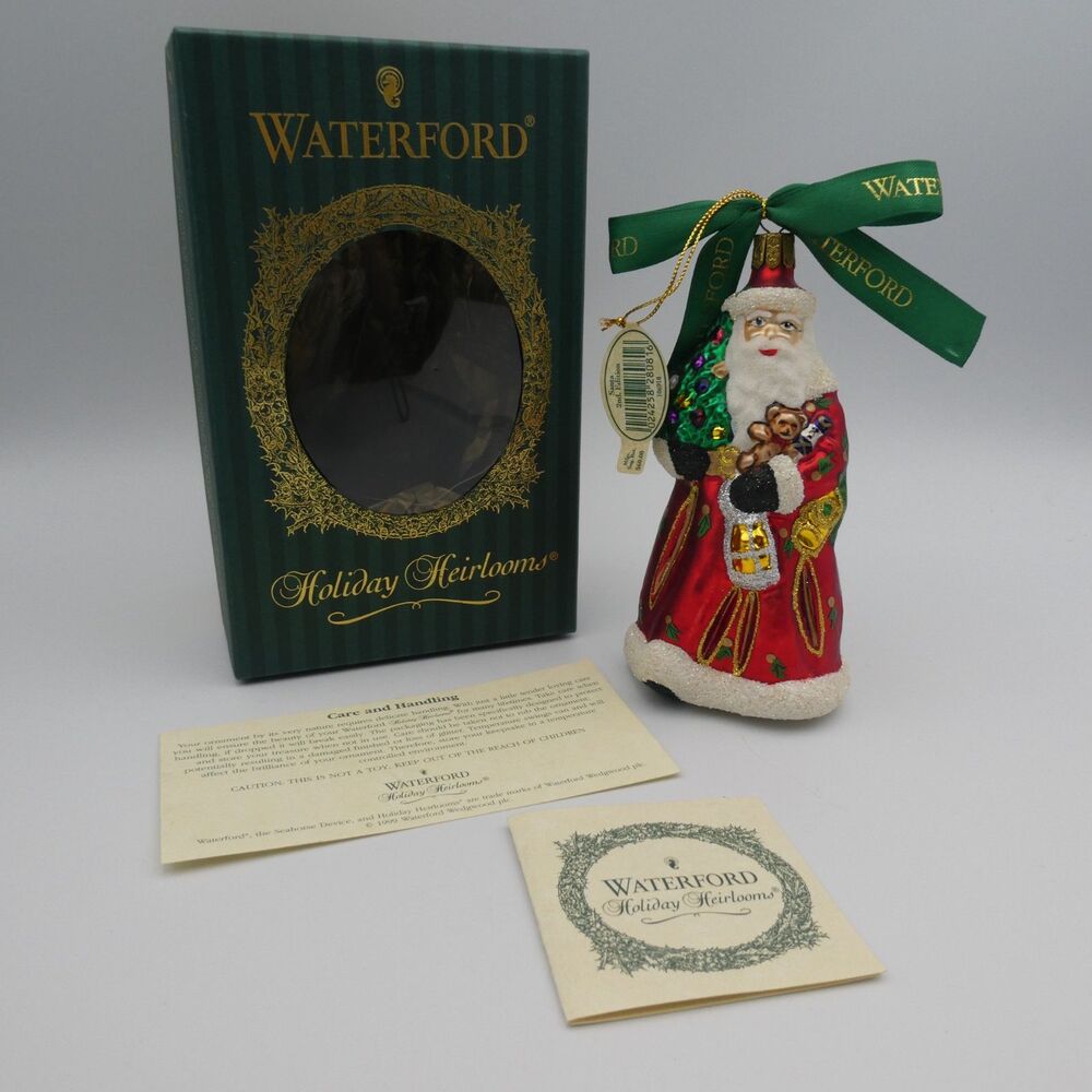 Waterford Holiday Heirlooms 1999 Santa 2nd Edition Ornament #05/8000 w/Box Tags